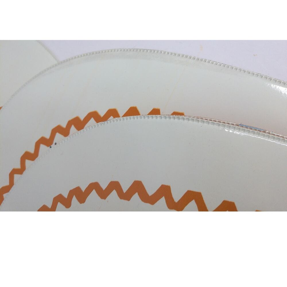 Vintage 70s Orange Mushroom Placemats Retro Floral Oval Table Mats Set of 4 - Picture 7 of 9